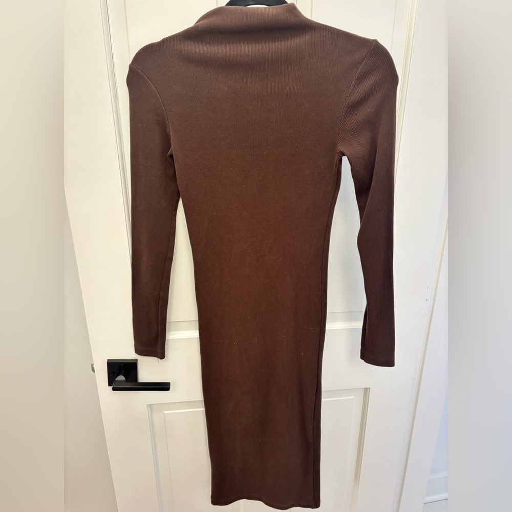 Zara Chocolate Brown Midi Dress